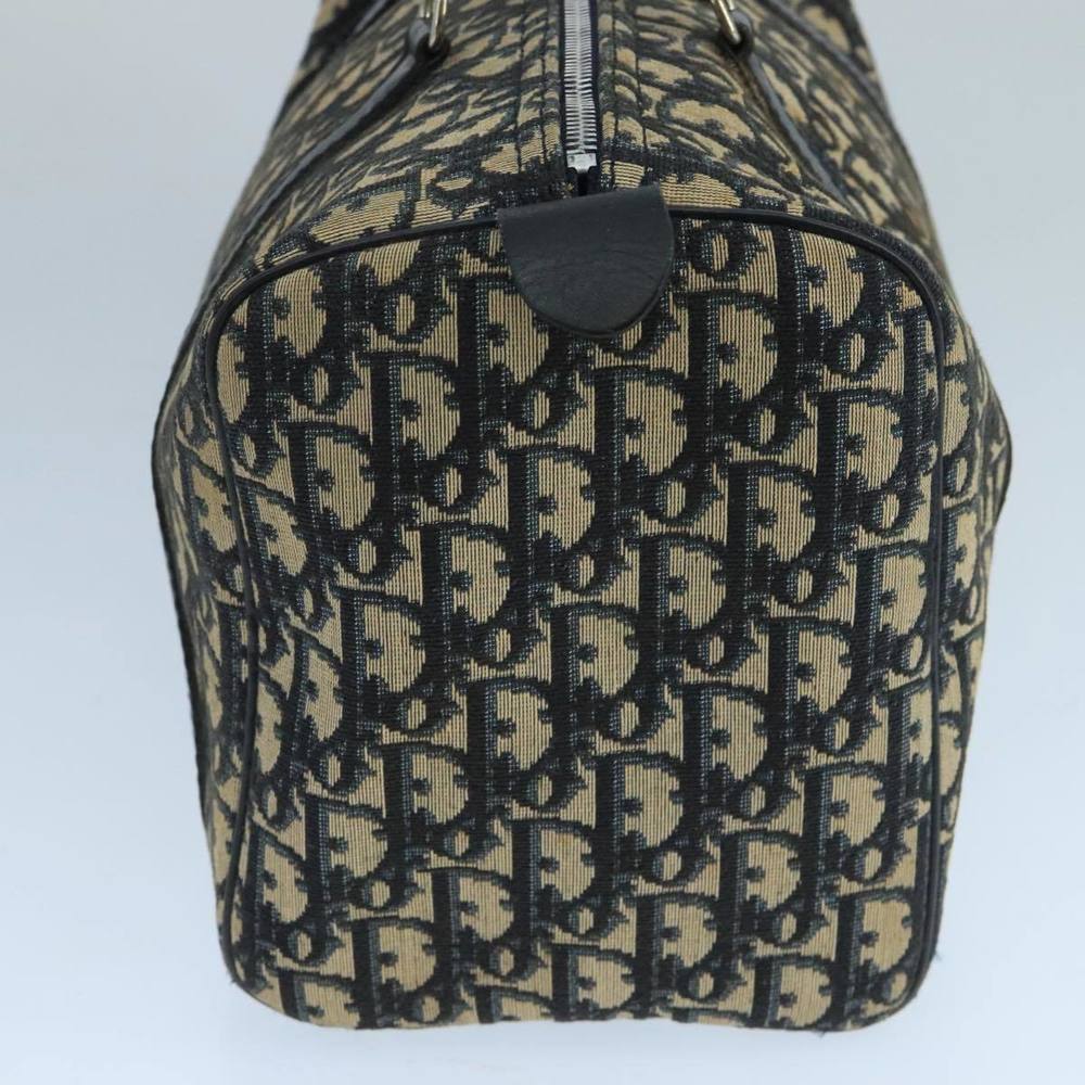 Christian Dior Trotter Canvas Hand Bag Canvas Navy Silver Auth 101999 - Picture 4 of 16
